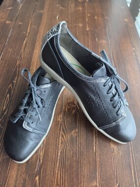 Naot Avena Black Lace-Up Leather Sneakers